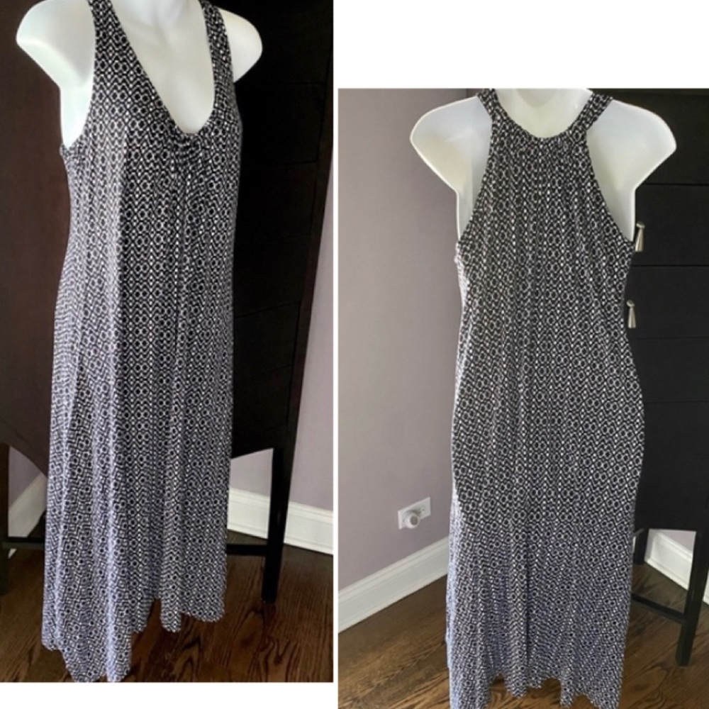 Like New Anne Klein Maxi Handkerchief Asymmetric Hem Dress, Small